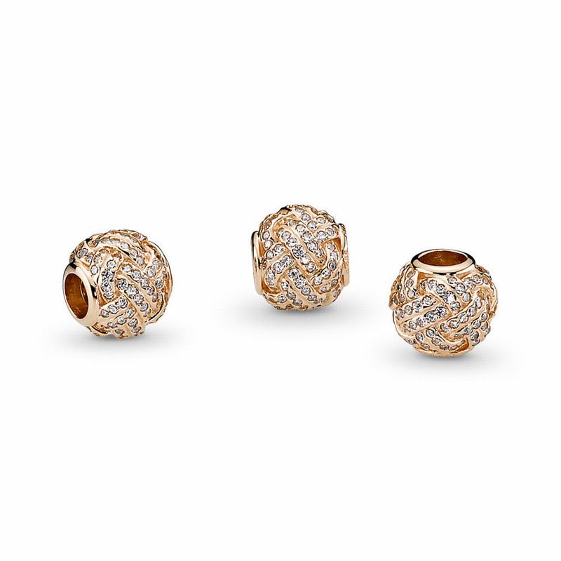 Pandora Sparkling Love Knot Charm Gold Egypt BK0359286
